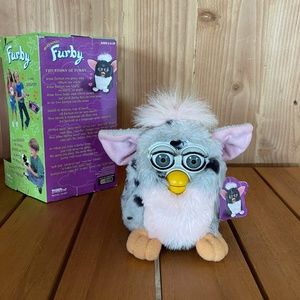 Furby 1998 Original Model Grey Black Spots by Tiger Electronics